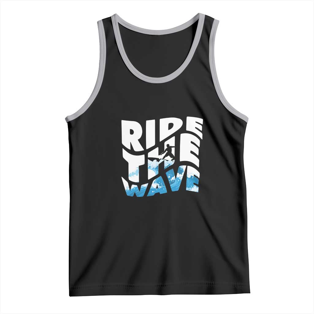 Surfing Tank Top Ride The Wave Surfer Boardsport Wave - Wonder Print Shop