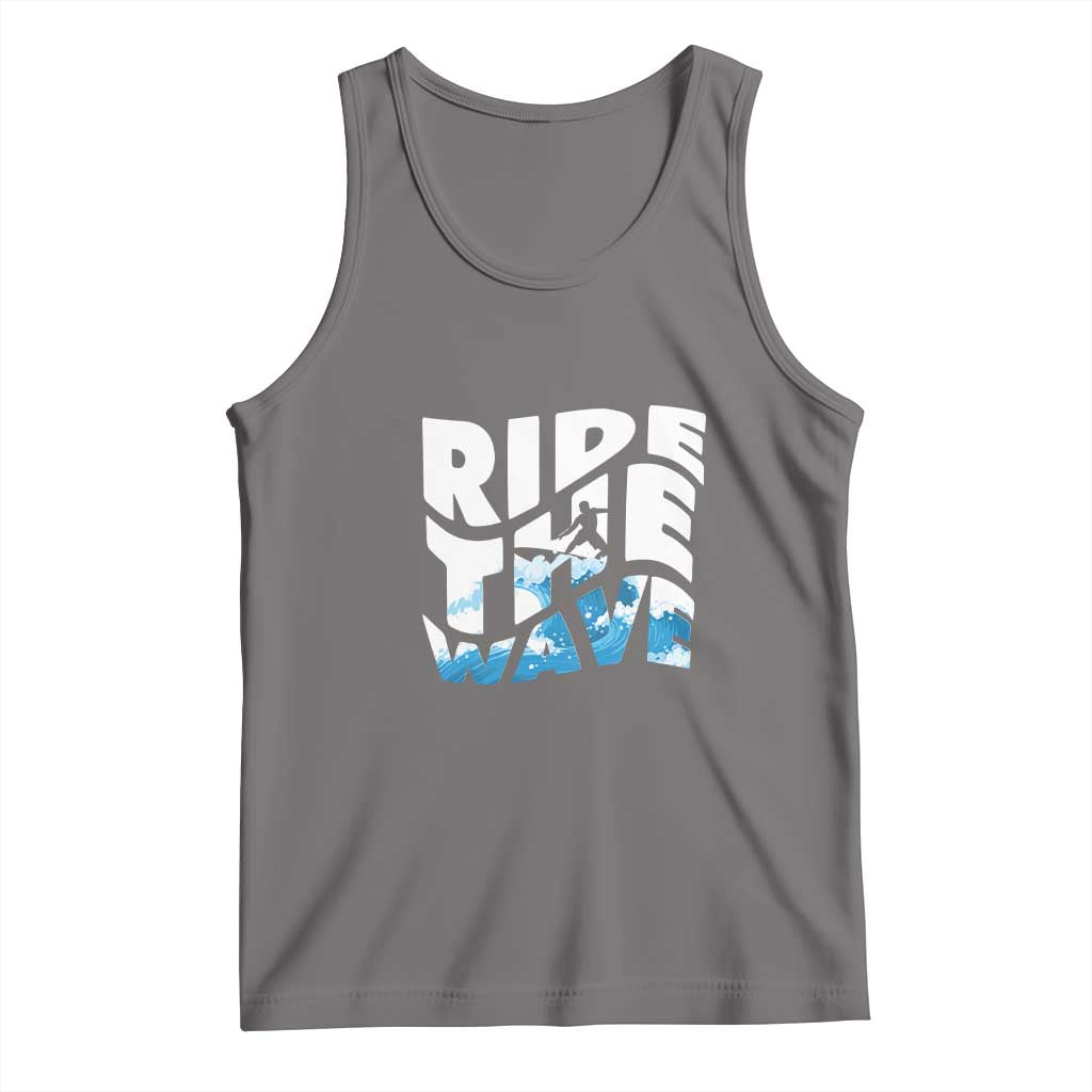 Surfing Tank Top Ride The Wave Surfer Boardsport Wave - Wonder Print Shop