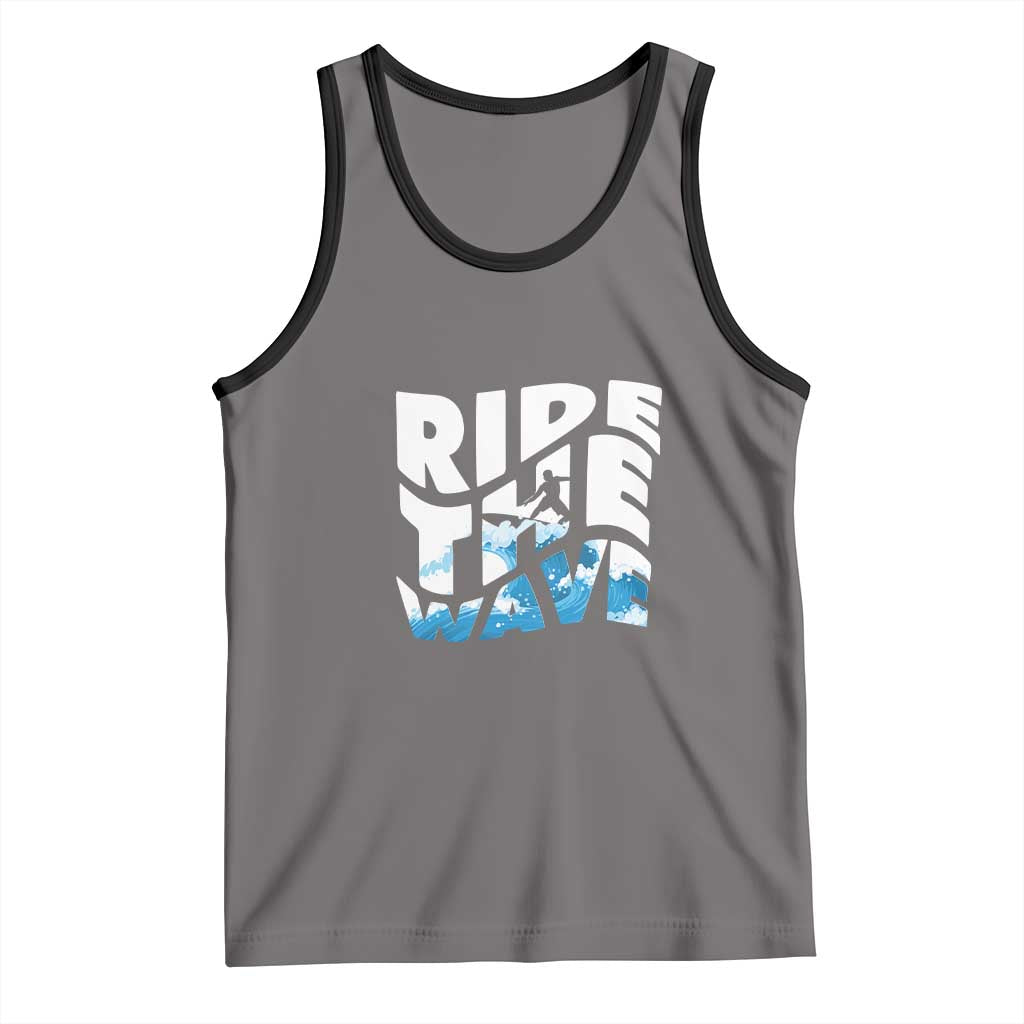 Surfing Tank Top Ride The Wave Surfer Boardsport Wave - Wonder Print Shop
