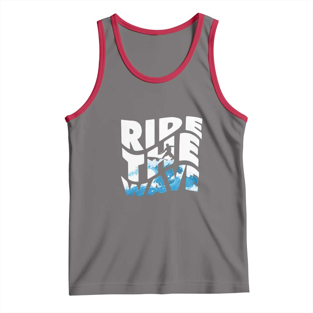 Surfing Tank Top Ride The Wave Surfer Boardsport Wave - Wonder Print Shop