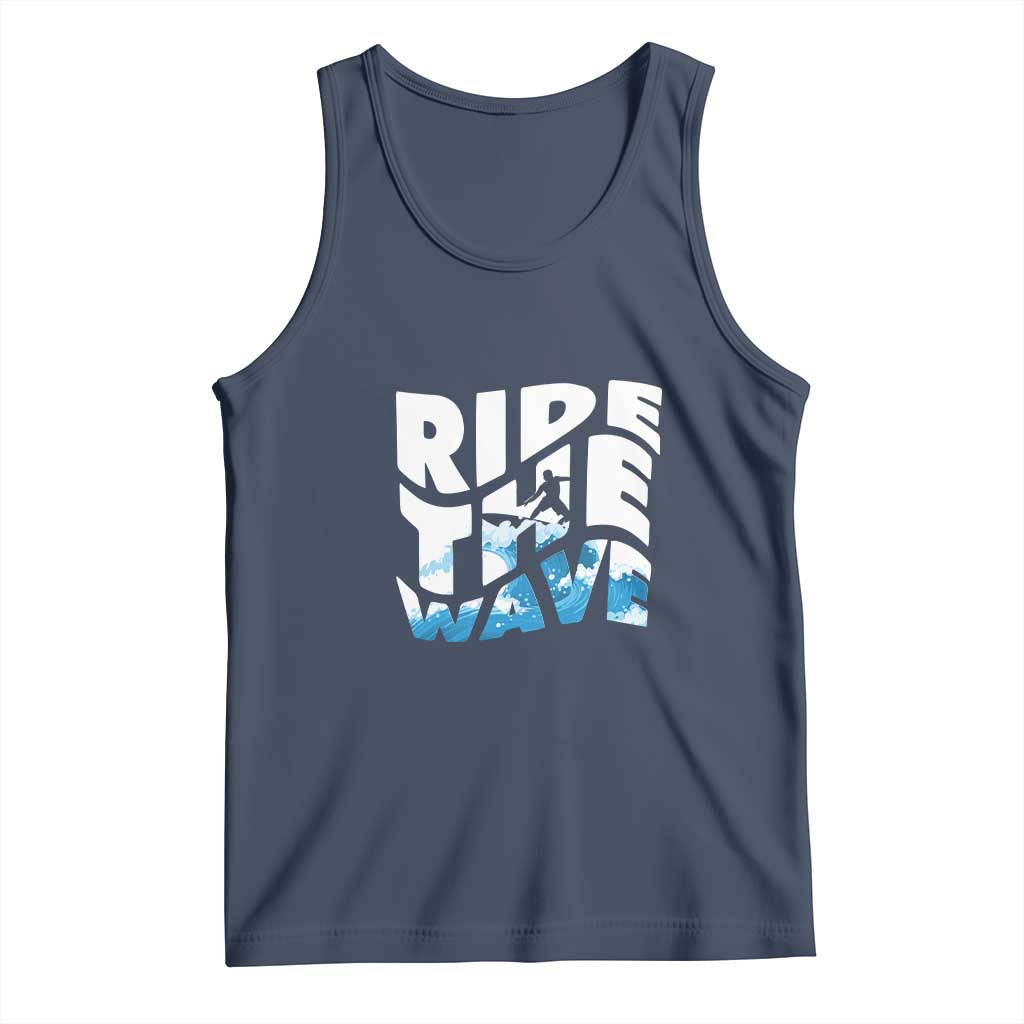 Surfing Tank Top Ride The Wave Surfer Boardsport Wave - Wonder Print Shop