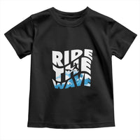 Surfing Toddler T Shirt Ride The Wave Surfer Boardsport Wave - Wonder Print Shop