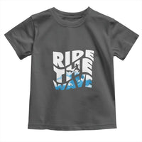 Surfing Toddler T Shirt Ride The Wave Surfer Boardsport Wave - Wonder Print Shop