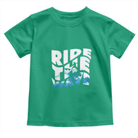 Surfing Toddler T Shirt Ride The Wave Surfer Boardsport Wave - Wonder Print Shop