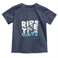 Surfing Toddler T Shirt Ride The Wave Surfer Boardsport Wave - Wonder Print Shop