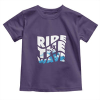 Surfing Toddler T Shirt Ride The Wave Surfer Boardsport Wave - Wonder Print Shop