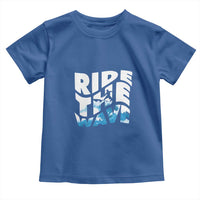 Surfing Toddler T Shirt Ride The Wave Surfer Boardsport Wave - Wonder Print Shop