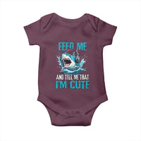 Shark Lover Baby Onesie Feed Me And Tell Me That I'm Cute Ocean - Wonder Print Shop