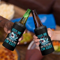 Shark Lover 4 in 1 Can Cooler Tumbler Feed Me And Tell Me That I'm Cute Ocean - Wonder Print Shop