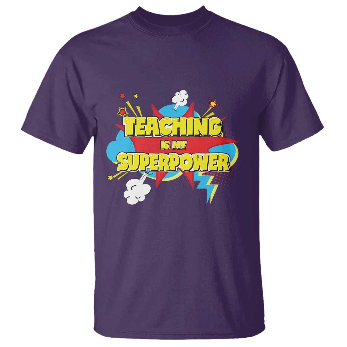 Teachers T Shirt Teaching Is My Super Power Retro Comic - Wonder Print Shop