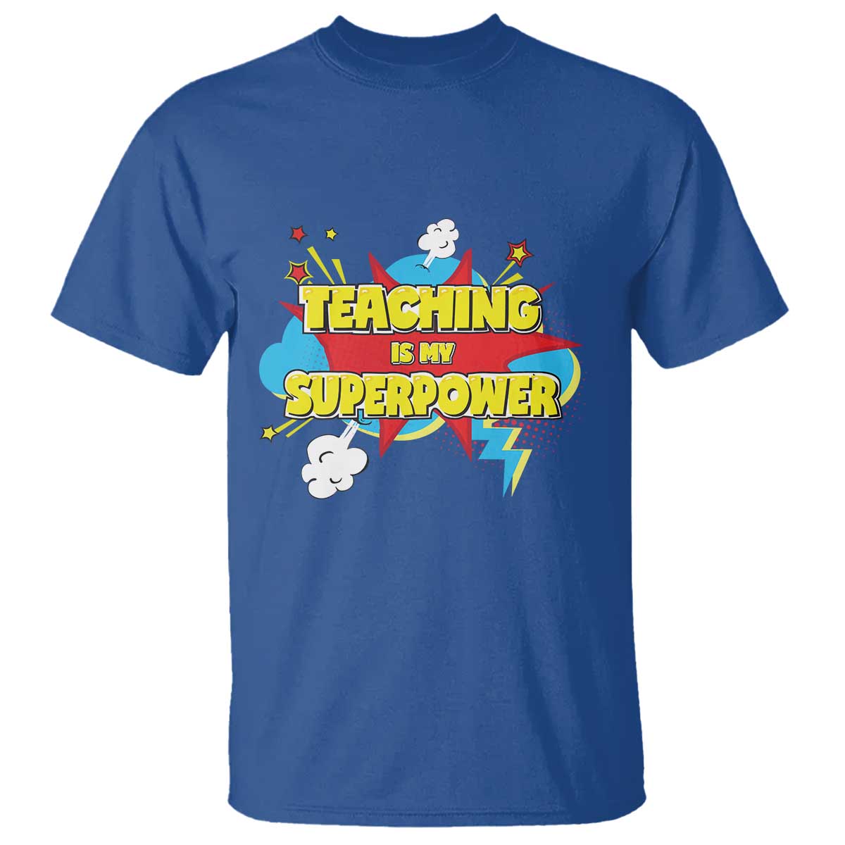 Teachers T Shirt Teaching Is My Super Power Retro Comic - Wonder Print Shop