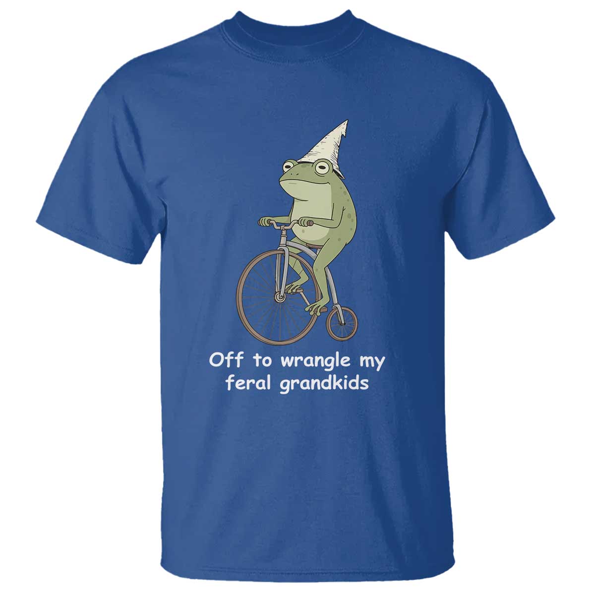 Off To Wrangle My Feral Grandkids Funny Grandparents Frog T Shirt