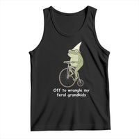 Off To Wrangle My Feral Grandkids Funny Grandparents Frog Tank Top