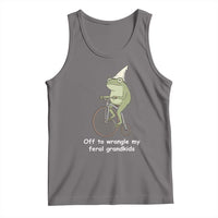 Off To Wrangle My Feral Grandkids Funny Grandparents Frog Tank Top