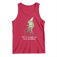 Off To Wrangle My Feral Grandkids Funny Grandparents Frog Tank Top