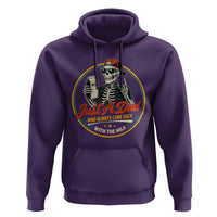 Just A Dad Who Always Came Back With The Milk Hoodie Funny Skeleton Father