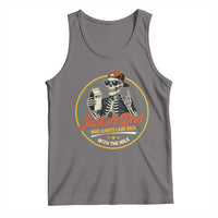 Just A Dad Who Always Came Back With The Milk Tank Top Funny Skeleton Father