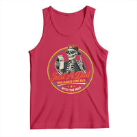 Just A Dad Who Always Came Back With The Milk Tank Top Funny Skeleton Father