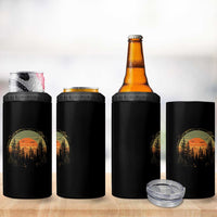 Retro Forest Trees Outdoors Nature Lover 4 in 1 Can Cooler Tumbler