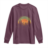 Retro Forest Trees Outdoors Nature Lover Long Sleeve Shirt