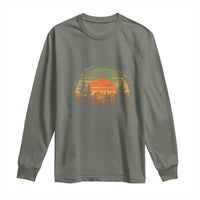 Retro Forest Trees Outdoors Nature Lover Long Sleeve Shirt
