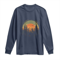 Retro Forest Trees Outdoors Nature Lover Long Sleeve Shirt