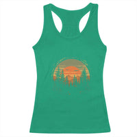 Retro Forest Trees Outdoors Nature Lover Racerback Tank Top