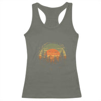 Retro Forest Trees Outdoors Nature Lover Racerback Tank Top