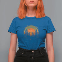 Retro Forest Trees Outdoors Nature Lover T Shirt For Women