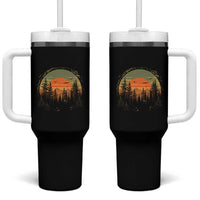 Retro Forest Trees Outdoors Nature Lover Tumbler With Handle