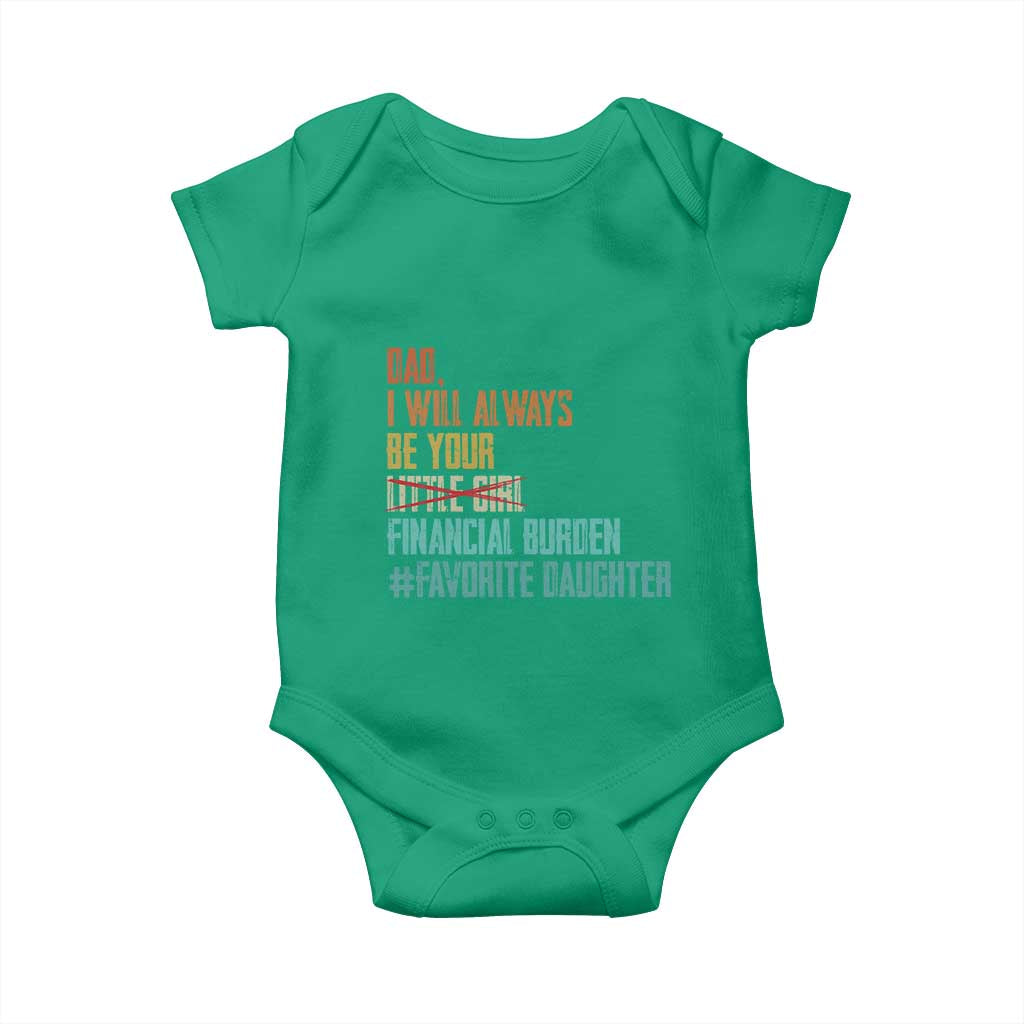 Dad I Will Always Be Your Financial Burden Baby Onesie Funny Girl Dad