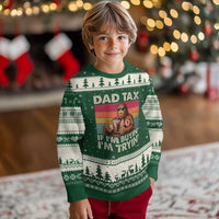 Dad Tax If I Am Buying I Am Trying Ugly Christmas Sweater Funny Bigfoot Dad Father's Day Fast Food