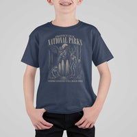 Protect Our National Parks Funny Cryptid Weirdcore T Shirt For Kid Where Legends Still Roam Free Bigfoot Monthman