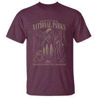 Protect Our National Parks Funny Cryptid Weirdcore T Shirt Where Legends Still Roam Free Bigfoot Monthman