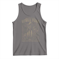 Protect Our National Parks Funny Cryptid Weirdcore Tank Top Where Legends Still Roam Free Bigfoot Monthman