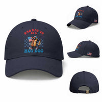 Bad Day To Be A Hot Dog 4th of July Baseball Cap Funny BBQ Grilling