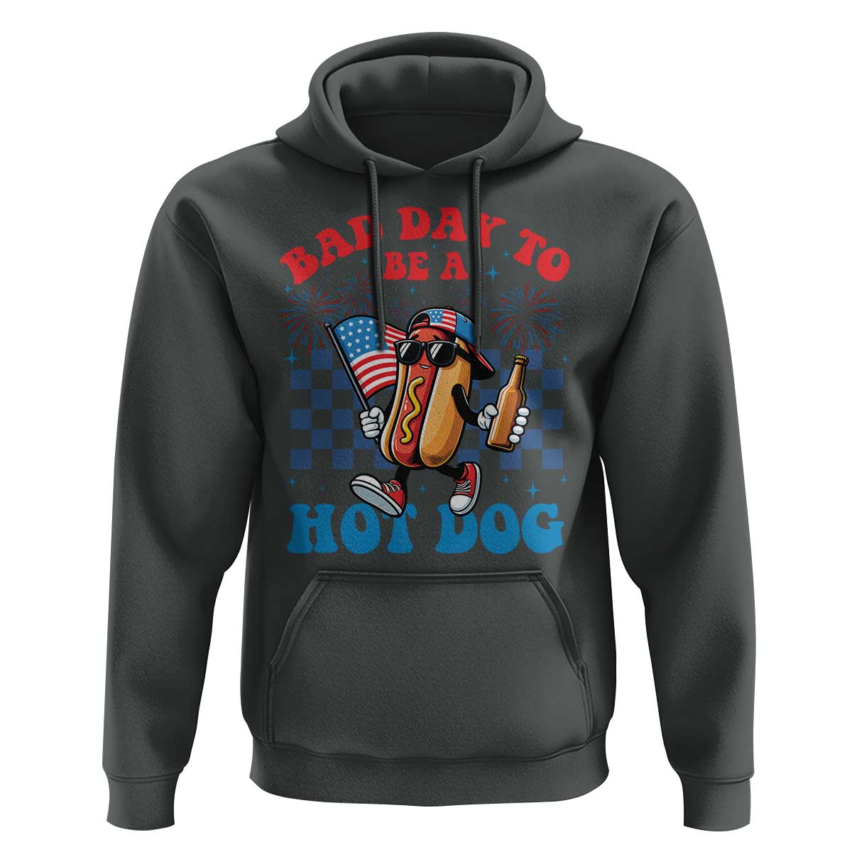 Bad Day To Be A Hot Dog 4th of July Hoodie Funny BBQ Grilling