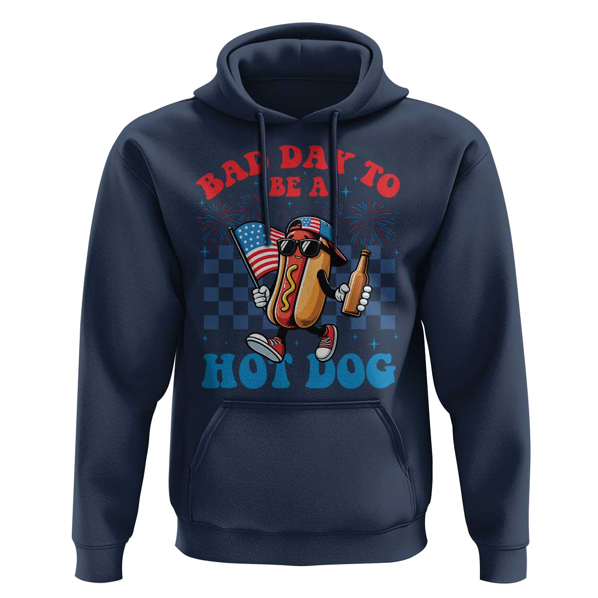 Bad Day To Be A Hot Dog 4th of July Hoodie Funny BBQ Grilling