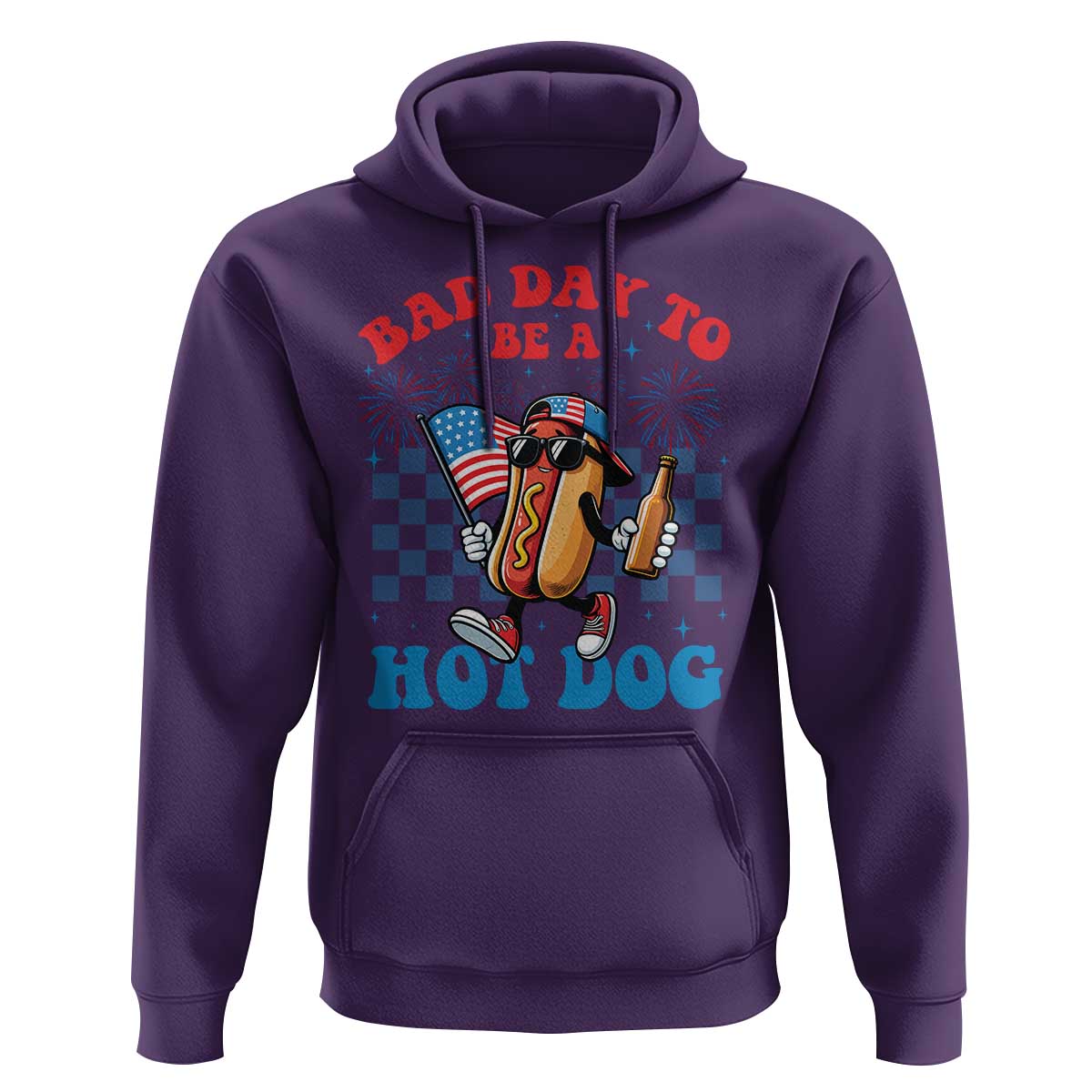 Bad Day To Be A Hot Dog 4th of July Hoodie Funny BBQ Grilling