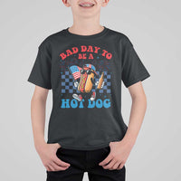 Bad Day To Be A Hot Dog 4th of July T Shirt For Kid Funny BBQ Grilling