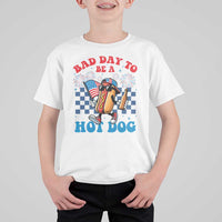 Bad Day To Be A Hot Dog 4th of July T Shirt For Kid Funny BBQ Grilling