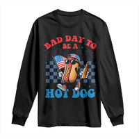 Bad Day To Be A Hot Dog 4th of July Long Sleeve Shirt Funny BBQ Grilling