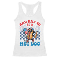 Bad Day To Be A Hot Dog 4th of July Racerback Tank Top Funny BBQ Grilling