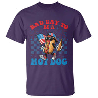 Bad Day To Be A Hot Dog 4th of July T Shirt Funny BBQ Grilling