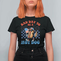 Bad Day To Be A Hot Dog 4th of July T Shirt For Women Funny BBQ Grilling