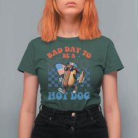 Bad Day To Be A Hot Dog 4th of July T Shirt For Women Funny BBQ Grilling