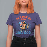 Bad Day To Be A Hot Dog 4th of July T Shirt For Women Funny BBQ Grilling