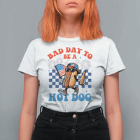 Bad Day To Be A Hot Dog 4th of July T Shirt For Women Funny BBQ Grilling