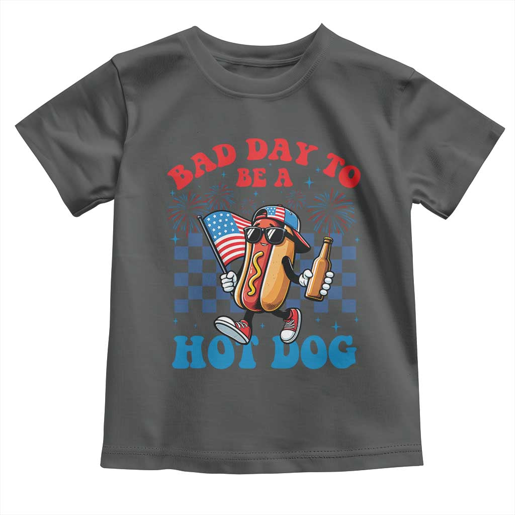 Bad Day To Be A Hot Dog 4th of July Toddler T Shirt Funny BBQ Grilling
