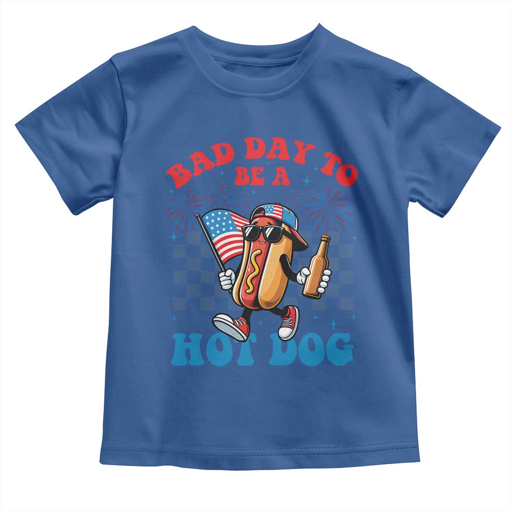 Bad Day To Be A Hot Dog 4th of July Toddler T Shirt Funny BBQ Grilling